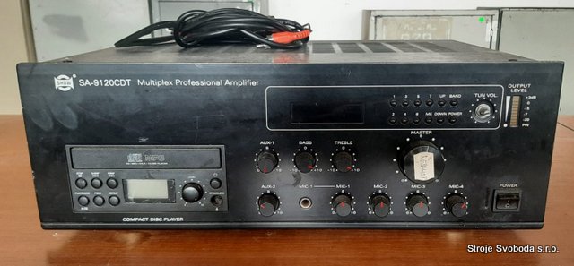 Ústředna rozhlasová, zesilovač SA-9120CDT (Ustredna rozhlasova SA-9120CDT - zesilovac (1).jpg)